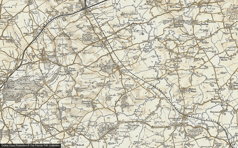 Old Map of Stalbridge, 1897-1909 in 1897-1909