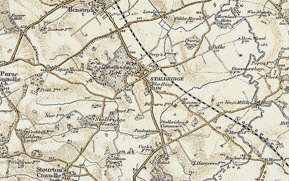 Old map of Prior's Down in 1897-1909