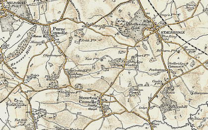 Old map of Stalbridge Weston in 1897-1909