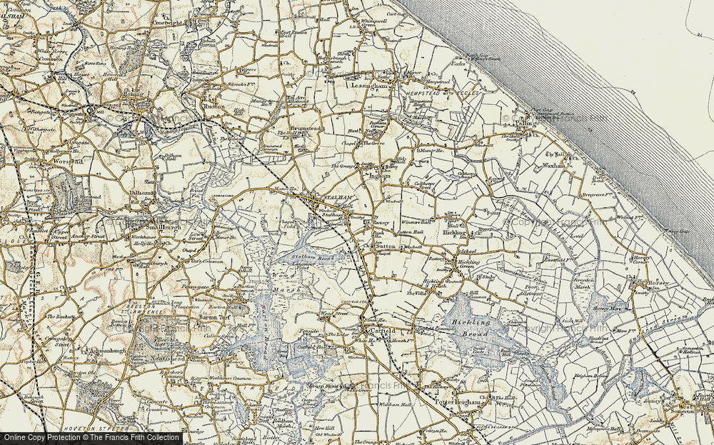 Old Map of Stalham Green, 1901-1902 in 1901-1902