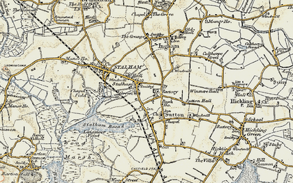 Old map of Stalham Green in 1901-1902