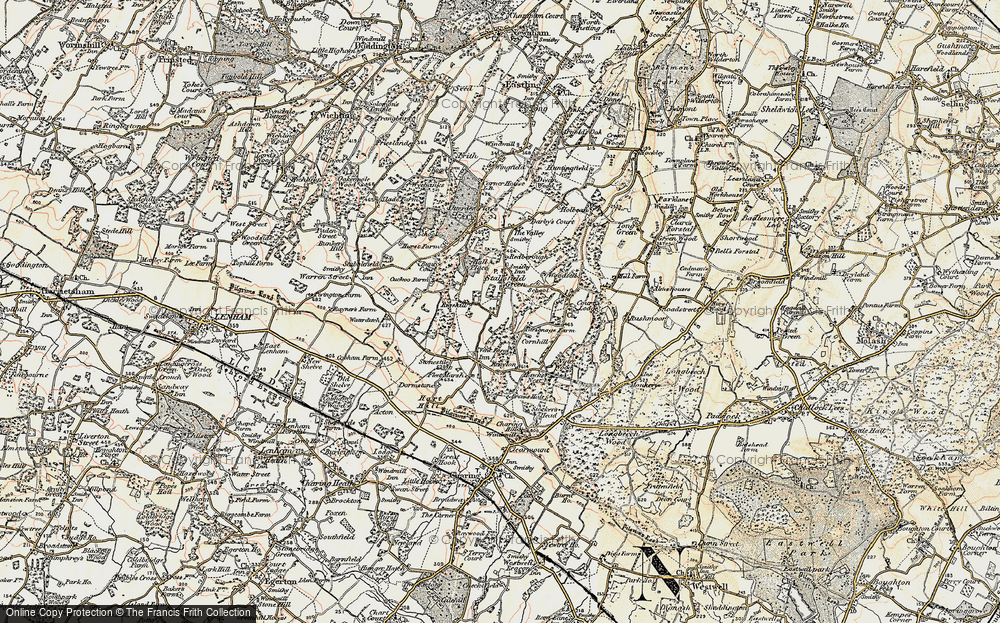 Old Map of Stalisfield Green, 1897-1898 in 1897-1898