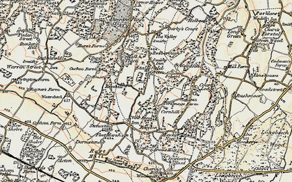 Old map of Stalisfield Green in 1897-1898