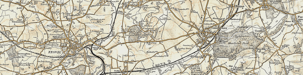 Old map of Tucker's Cross in 1899