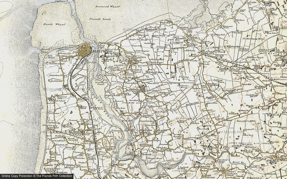 Old Map of Historic Map covering Grange The in 1903-1904
