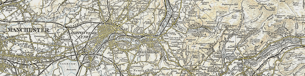 Old map of Stalybridge in 1903