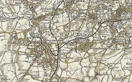 Old map of Stambermill in 1901-1902