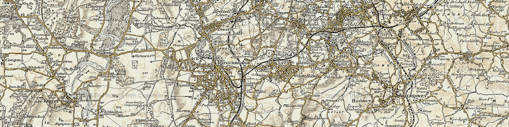 Old map of Stambermill in 1901-1902
