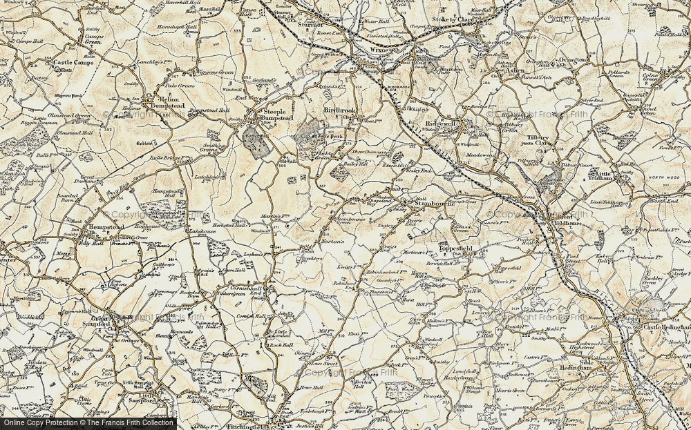 Old Map of Stambourne Green, 1898-1901 in 1898-1901