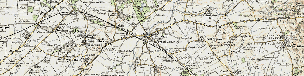 Old map of Buttercrambe Moor in 1903-1904