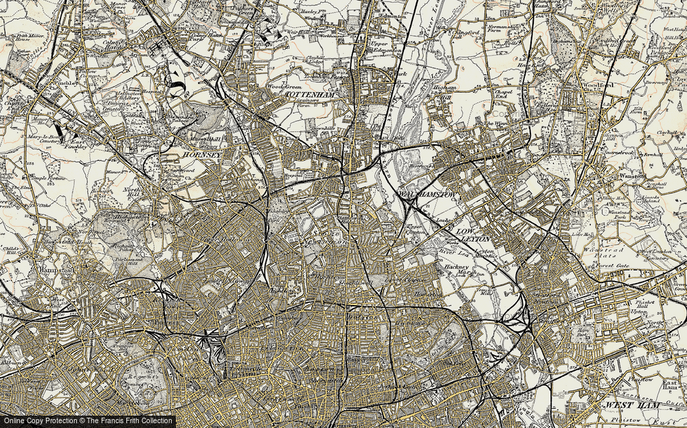 Old Map of Stamford Hill, 1897-1898 in 1897-1898