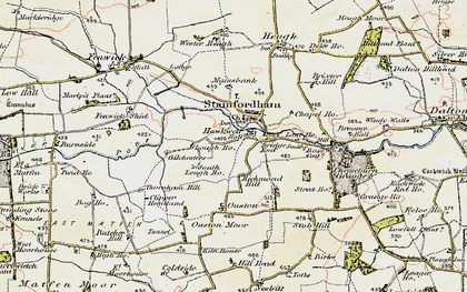 Old map of Stamfordham in 1901-1903