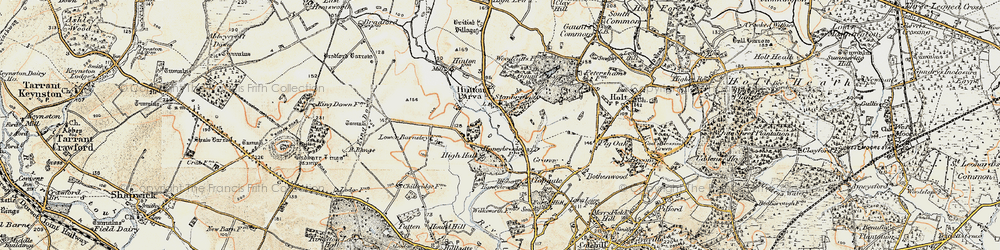 Old map of Stanbridge in 1897-1909