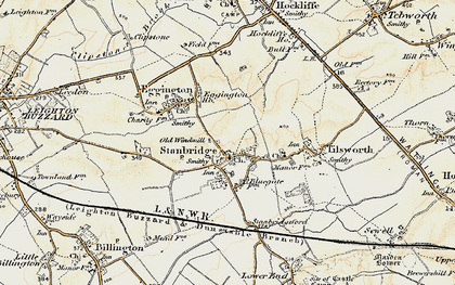 Old map of Stanbridge in 1898-1899