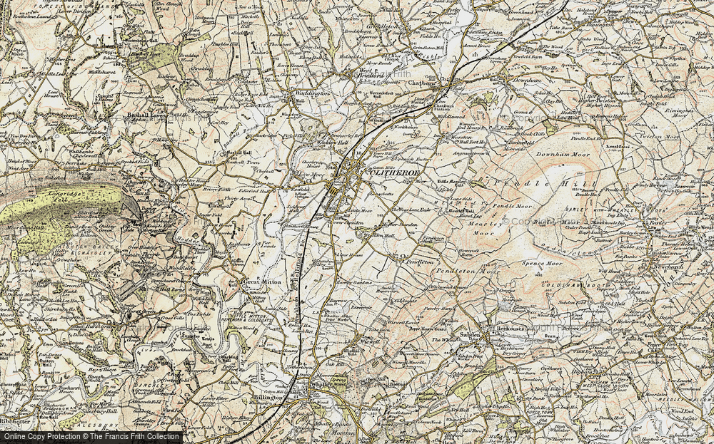 Old Map of Standen Hall, 1903-1904 in 1903-1904