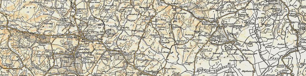 Old map of Standen Street in 1898