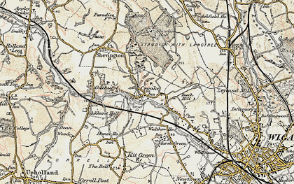 Old map of Standish Lower Ground in 1903