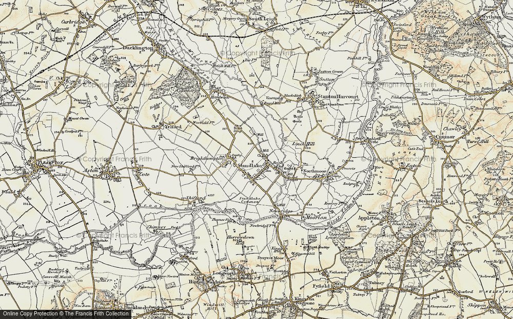 Old Map of Standlake, 1897-1899 in 1897-1899