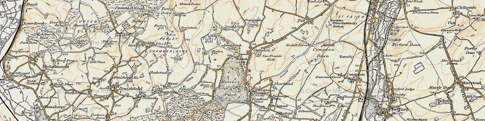 Old map of Standon in 1897-1900