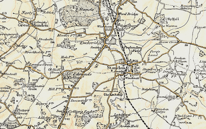 Old map of Standon in 1898-1899