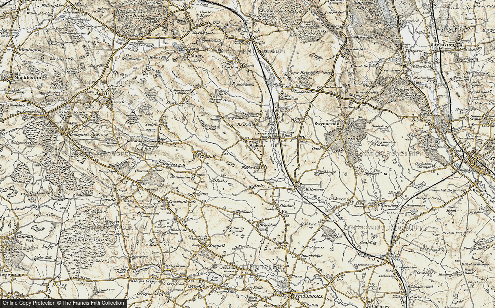 Old Map of Standon, 1902 in 1902