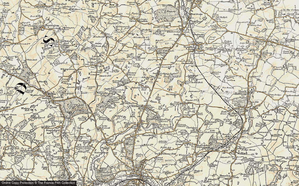 Old Map of Standon Green End, 1898-1899 in 1898-1899