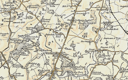 Old map of Standon Green End in 1898-1899