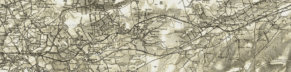 Old map of Stane in 1904-1905