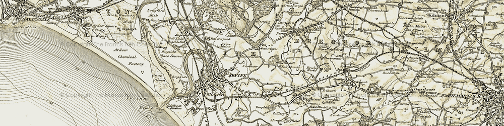 Old map of Stanecastle in 1905-1906