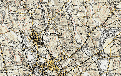 Old map of Stanfield in 1902