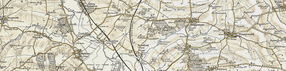 Old map of Stanford Hills in 1902-1903
