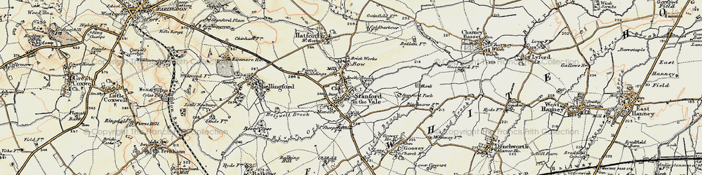 Old map of Stanford in the Vale in 1897-1899