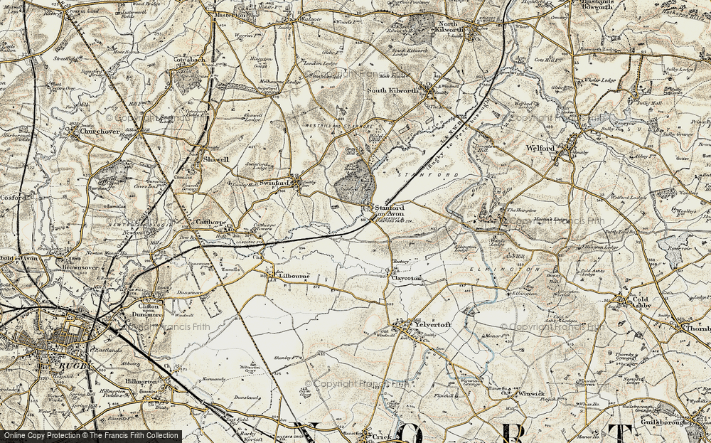 Old Map of Stanford on Avon, 1901-1902 in 1901-1902