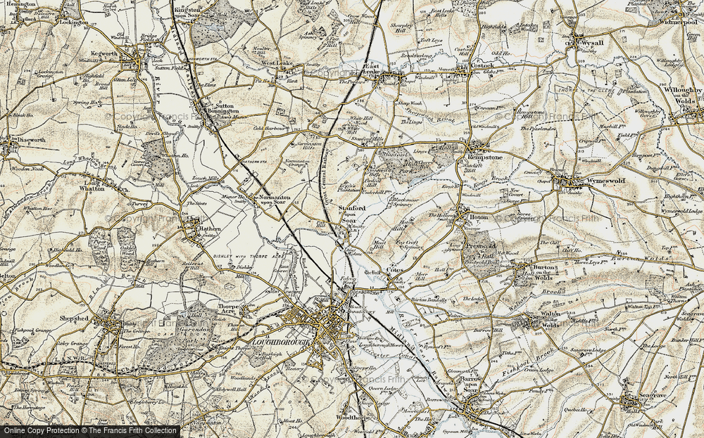 Old Map of Stanford on Soar, 1902-1903 in 1902-1903