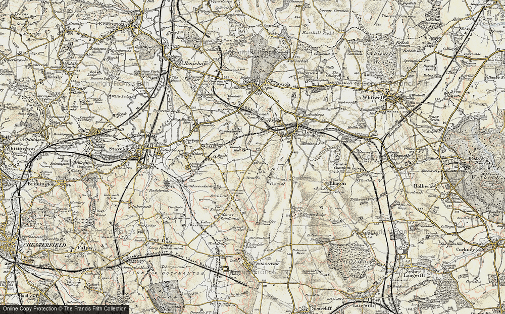 Old Map of Stanfree, 1902-1903 in 1902-1903