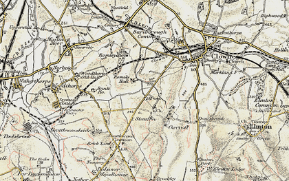 Old map of Stanfree in 1902-1903