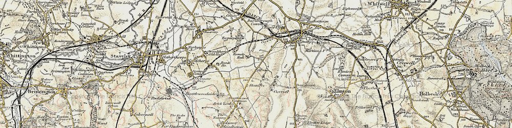 Old map of Stanfree in 1902-1903