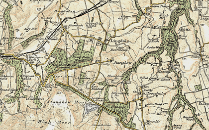 Old map of Stanghow in 1903-1904