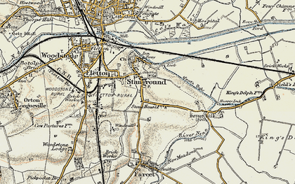 Old map of Stanground in 1901-1902