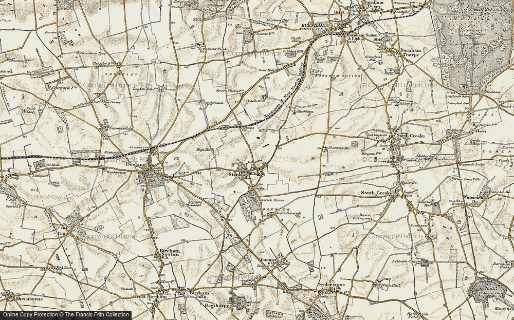 Old Map of Stanhoe, 1901-1902 in 1901-1902