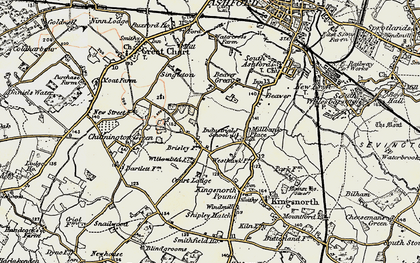 Old map of Stanhope in 1897-1898