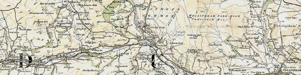 Old map of Ashes Ho in 1901-1904