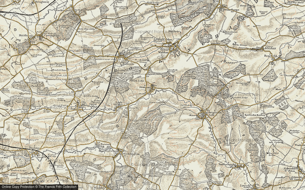 Old Map of Stanion, 1901-1902 in 1901-1902