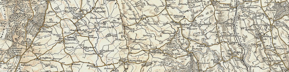 Old map of Stanley in 1901-1902