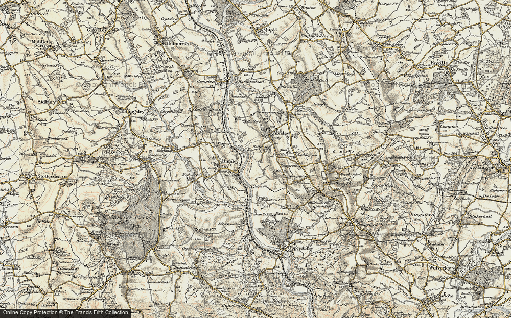 Old Map of Historic Map covering Severn Valley Country Park in 1901-1902