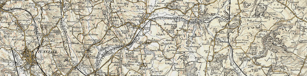 Old map of Stanley in 1902