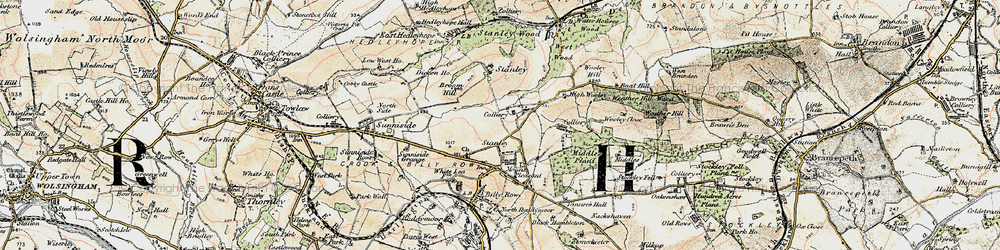 Old map of Stanley Crook in 1901-1904
