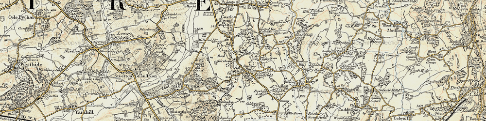 Old map of Stanley Hill in 1899-1901