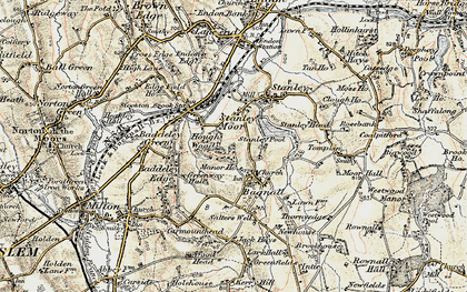 Old map of Stanley Moor in 1902