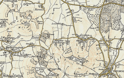 Old map of Stanley Pontlarge in 1899-1900